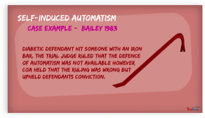 criminal law defence of automatism